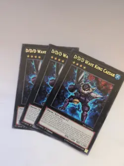 YUGIOH TCG 3X D/D/D WAVE KING CAESAR DOCS-EN090 RARE 1ST EDITION - Image 1