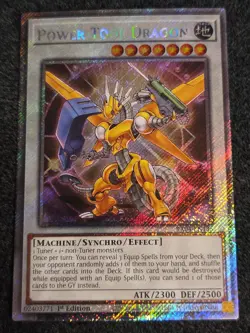 Yu-Gi-Oh! Power Tool Dragon RA04-EN135 Platinum Secret Rare 1st Edition NM - Image 1