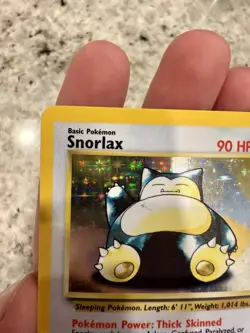Snorlax Holo Pokemon Card 11/64 Jungle Set 90 HP Rare Vintage LP - Image 2