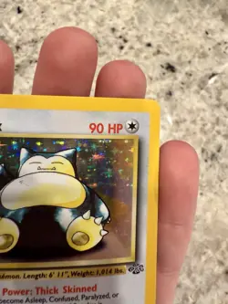 Snorlax Holo Pokemon Card 11/64 Jungle Set 90 HP Rare Vintage LP - Image 3