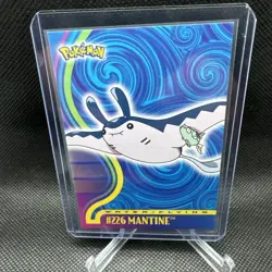Mantine # 226 Pokemon Card Topps Johto 2001 Rare Card - Image 1