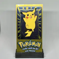 1999 Topps Pokemon Jumbo Pikachu Chrome Holo Foil TV Card 1 of 5 Vintage - Image 1