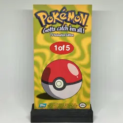 1999 Topps Pokemon Jumbo Pikachu Chrome Holo Foil TV Card 1 of 5 Vintage - Image 2