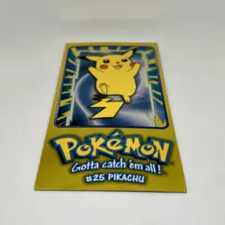 1999 Topps Pokemon Jumbo Pikachu Chrome Holo Foil TV Card 1 of 5 Vintage - Image 4