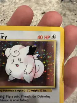 Clefairy Pokemon Card 5/102 Holographic Base Set 1999 Vintage LP - Image 3