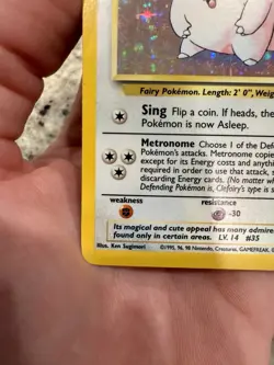 Clefairy Pokemon Card 5/102 Holographic Base Set 1999 Vintage LP - Image 5