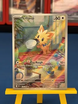 Pokemon TCG White Flare Lillipup 154/086 Illustration Rare Card - NM - Image 1