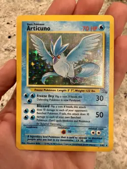 Pokemon Articuno Holo Fossil Set Trading Card 17/62 Rare LP - Image 1