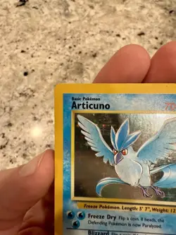 Pokemon Articuno Holo Fossil Set Trading Card 17/62 Rare LP - Image 2