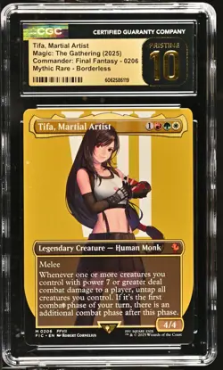 TIFA, MARTIAL ARTIST Final Fantasy Borderless Mythic CGC Pristine 10 MTG - Image 1