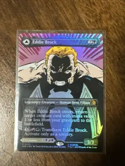 Eddie Brock (233) (Borderless) Marvel's Spider-Man Foil, Magic The Gathering MTG - Image 1