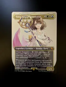MTG Final Fantasy English Yuna, Grand Summoner Borderless 0208 Non-Foil - Image 1