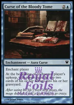 Curse of the Bloody Tome 2x FOIL ISD MTG Innistrad Common MINT blue - Image 1