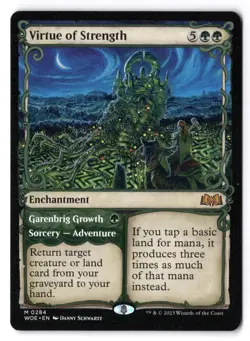 Virtue Of Strength NM* SHOWCASE Wilds Of Eldraine ENGLISH 0284 mtg -UnltdCards - Image 1