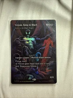MTG Spider-man Venom, King in Black M 0022 Foil Full Art Magic The Gathering - Image 1