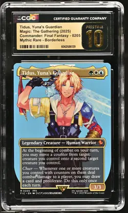 TIDUS, YUNA'S GUARDIAN Final Fantasy Borderless Mythic CGC Pristine 10 MTG - Image 1