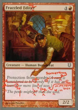 Frazzled Editor - Light Play MTG Unhinged - Image 1