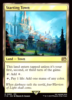 MTG Starting Town 289 Rare Foil Land Final Fantasy - Image 1