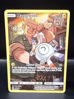 Pokemon Magnemite Cosmic Eclipse Full Art SM Holo Card 242/236 Secret Rare - Image 1