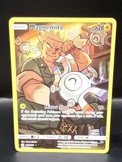 Pokemon Magnemite Cosmic Eclipse Full Art SM Holo Card 242/236 Secret Rare - Image 2
