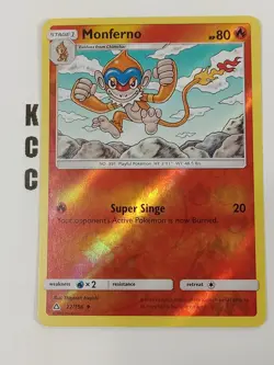 Monferno 22/156 Ultra Prism Reverse Holo Pokemon TCG - Image 1