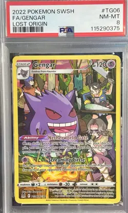 2022 Pokemon Swsh FA/Gengar Lost Origin PSA 8 - Image 1