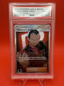 2019 Pokemon Sun & Moon #67 FA/Giovanni's Exile - PSA GEM MT 10 - Hidden Fates - Image 5