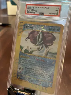 PSA 7 2003 POKEMON AQUAPOLIS BOX TOPPER #8 SUICUNE PROMO JUMBO - Image 1