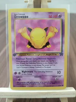 Drowzee 54/82 Team Rocket 1st Edition Vintage Pokemon Card * New * - Image 1