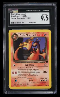 POKEMON DARK CHARIZARD 21/82 TEAM ROCKET UNLIMITED CGC 9.5 - Image 1