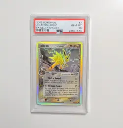 2005 POKEMON EX DELTA SPECIES JOLTEON #7 HOLO PSA 10 GEM MINT READ DESCRIPTION - Image 1