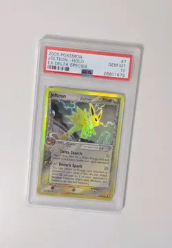 2005 POKEMON EX DELTA SPECIES JOLTEON #7 HOLO PSA 10 GEM MINT READ DESCRIPTION - Image 2
