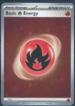 Basic Fire Energy 002 - Pokemon 151 - HD Cosmos Holo HD Swirl - Image 1