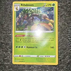 Rillaboom - (Cosmos Holo) 014/202 W/Swirl Sword And Shield Pokemon TCG - Image 1