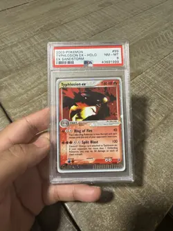 2003 POKEMON EX SANDSTORM #99 TYPHLOSION EX-HOLO PSA 8 - Image 1