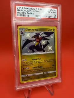 2019 Pokemon Garchomp SV40/SV94 Hidden Fates: Shiny Vault Holo PSA 10 GEM MINT - Image 3