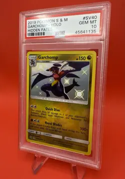 2019 Pokemon Garchomp SV40/SV94 Hidden Fates: Shiny Vault Holo PSA 10 GEM MINT - Image 4
