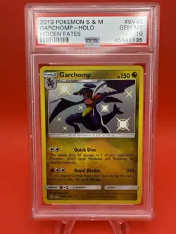 2019 Pokemon Garchomp SV40/SV94 Hidden Fates: Shiny Vault Holo PSA 10 GEM MINT - Image 5