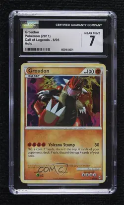 Groudon Holo Pokemon HeartGold & SoulSilver Call of Legends CGC 7 - Image 1