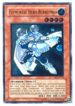 Yugioh! HP Elemental Hero Bubbleman - CRV-EN014 - Ultimate Rare - 1st Edition He - Image 1