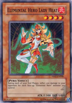 Yugioh! HP Elemental Hero Lady Heat - PP02-EN008 - Super Rare - Unlimited Editio - Image 1