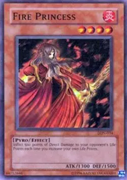 Yugioh! HP Fire Princess - LON-034 - Super Rare - Unlimited Edition Heavily Play - Image 1