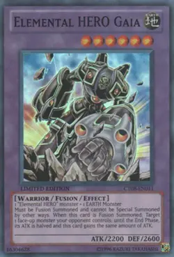 Yugioh! HP Elemental Hero Gaia - CT08-EN011 - Super Rare - Limited Edition Heavi - Image 1