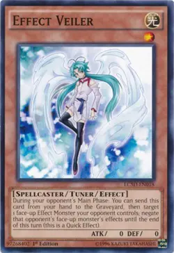 Yugioh! HP Effect Veiler - LC5D-EN018 - Common - 1st Edition Heavily Played, Eng - Image 1