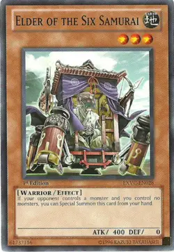 Yugioh! HP Elder of the Six Samurai - EXVC-EN028 - Common - 1st Edition Heavily - Image 1