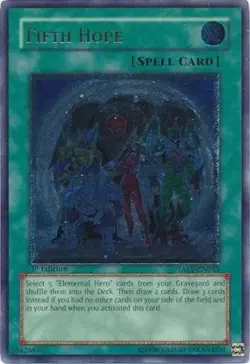 Yugioh! HP Fifth Hope - TAEV-EN045 - Ultimate Rare - 1st Edition Heavily Played, - Image 1