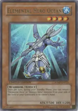 Yugioh! HP Elemental Hero Ocean - JUMP-EN013 - Ultra Rare - Limited Edition Heav - Image 1