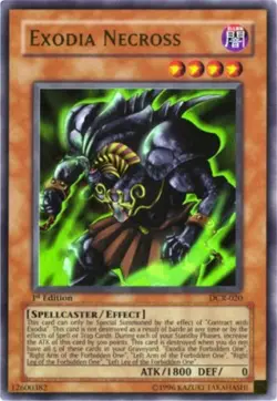 Yugioh! HP Exodia Necross - DCR-020 - Ultra Rare - 1st Edition Heavily Played, E - Image 1