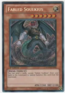 Yugioh! HP Fabled Soulkius - HA03-EN004 - Secret Rare - Unlimited Edition Heavil - Image 1