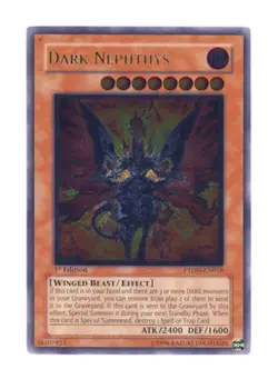 Yugioh! HP Dark Nephthys - PTDN-EN018 - Ultimate Rare - 1st Edition Heavily Play - Image 1